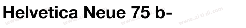 Helvetica Neue 75 b字体转换